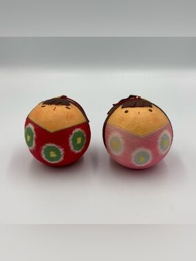 RARE Japan Exclusive Usaboro Kokeshi Wooden Happy Dolls Handcrafted Figurines